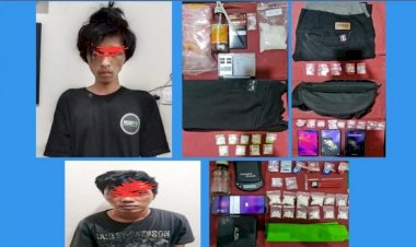 Polres-Kediri-Kota-Berehasil-Amankan-Dua-Orang-Diduga-Pengedar-Narkoba,-Sabu87,88-gram-Disita