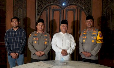 Silaturahmi-Ke-Ponpes-Junwangi,-Kapolresta-Sidoarjo-Diajak-Podcast-Santri