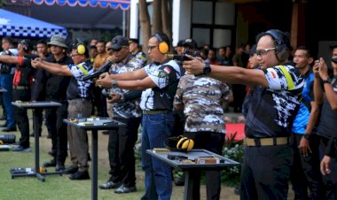 Peringati-HUT-Bhayangkara-ke-78,-Polda-Jatim-Gelar-Lomba-Menembak-Kapolda-Cup