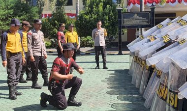 Gelar-Simulasi-Pengamanan,-Polres-Magetan-Siap-Kawal-Pilkada-Serentak-2024