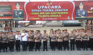 Kabag-SDM-dan-Kasat-Reskrim-Polresta-Sidoarjo-Berganti
