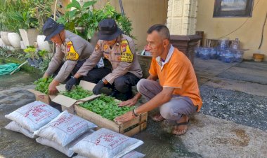 Polsek-Balongbendo-Salurkan-Bibit-Tanaman-untuk-Lahan-Pangan-Bergizi