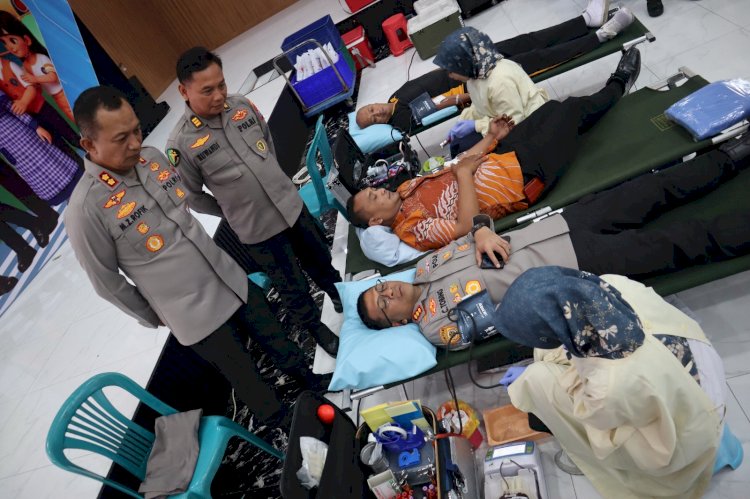 Jelang Hari Bhayangkara ke-80, Polresta Sidoarjo Gelar Donor Darah