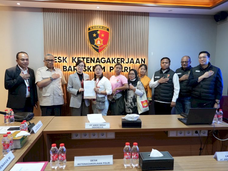 Desk Ketenagakerjaan Polri dan Kemnaker Selesaikan Perselisihan PHK 134 Pekerja PT Amos Indah Indonesia