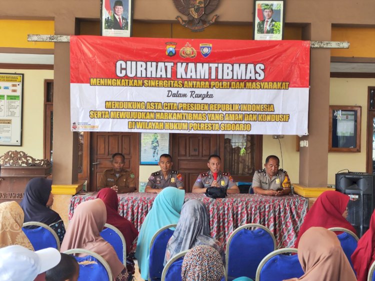 Curhat Kamtibmas di Desa Jambangan, Polresta Sidoarjo Ajak Warga Peduli Keamanan Lingkungan