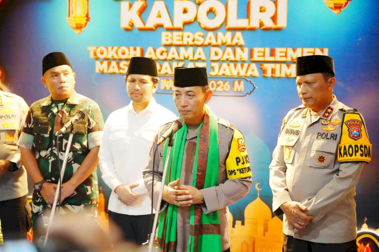 Safari Ramadhan di Jatim, Kapolri Ajak Seluruh Elemen Bersatu Jaga Kamtibmas-Dukung Program Presiden